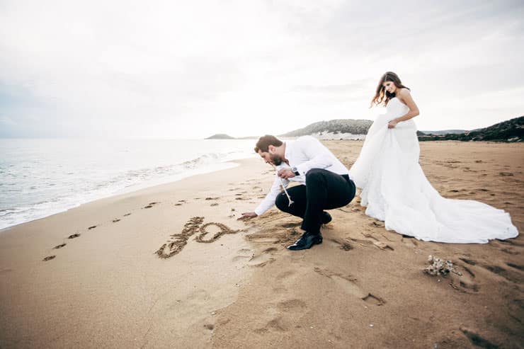 sandy beach wedding