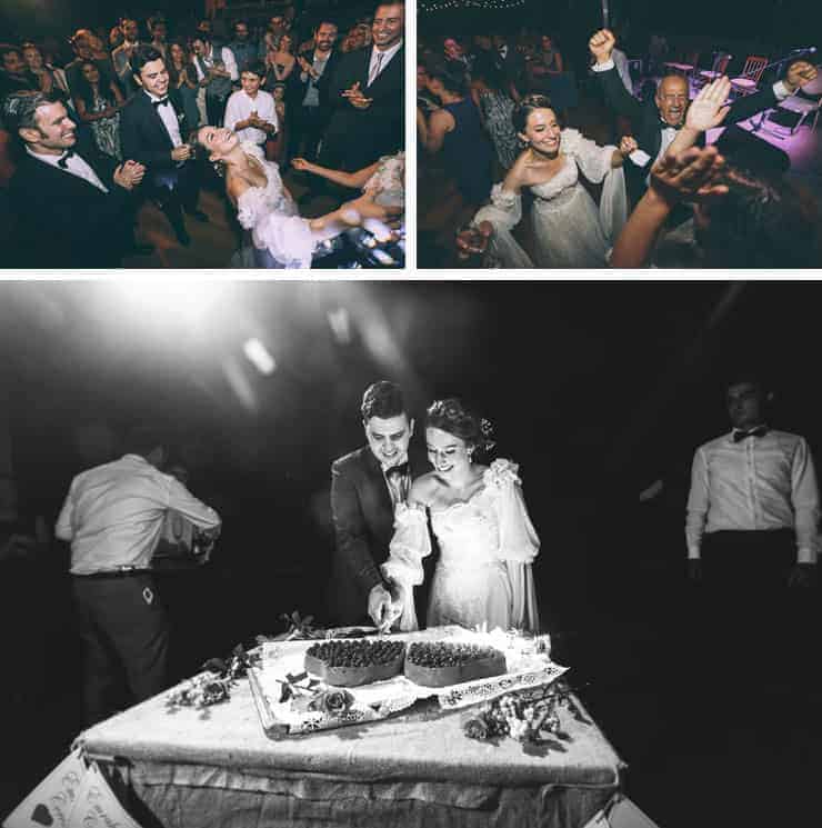 wedding party - wedding cake photos