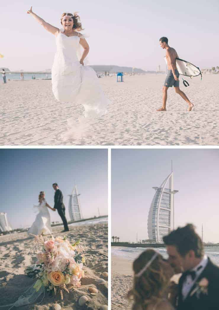 dubai wedding photos at the beach 