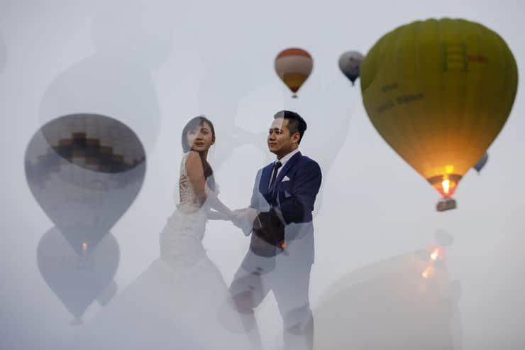 Cappadocia Pre Wedding Hot air Balloons Photographs