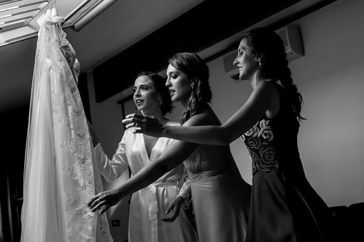 Milan getting ready - bridal dress