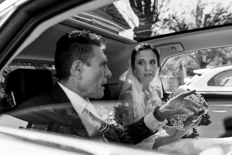 Milan Wedding, bride preparation - father