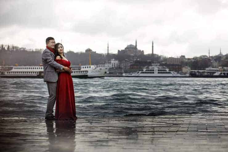 Chinese couple photoshoot in turkey istanbul