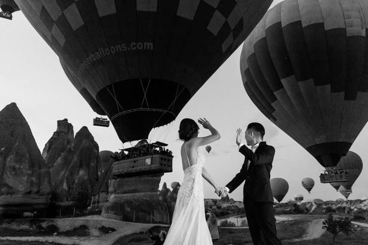 Couple Poses in Cappadocia pre wedding photos