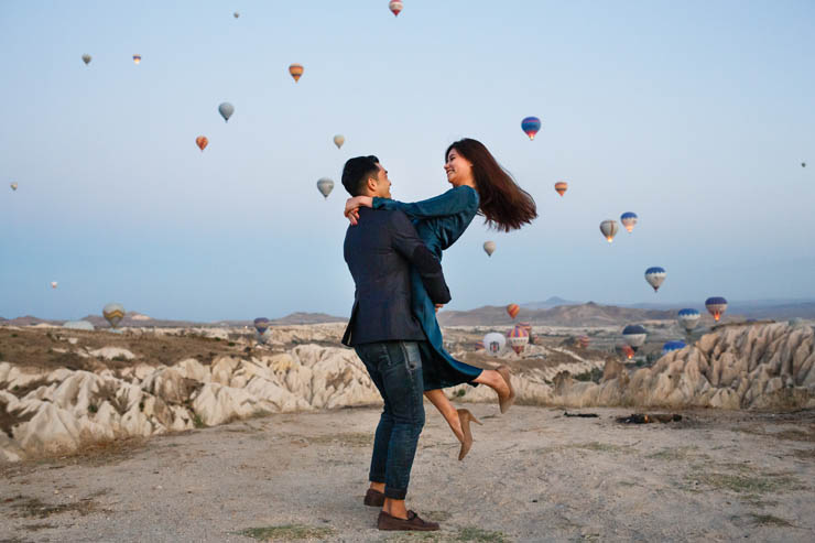 Cappadocia Proposal Photos With Balloons