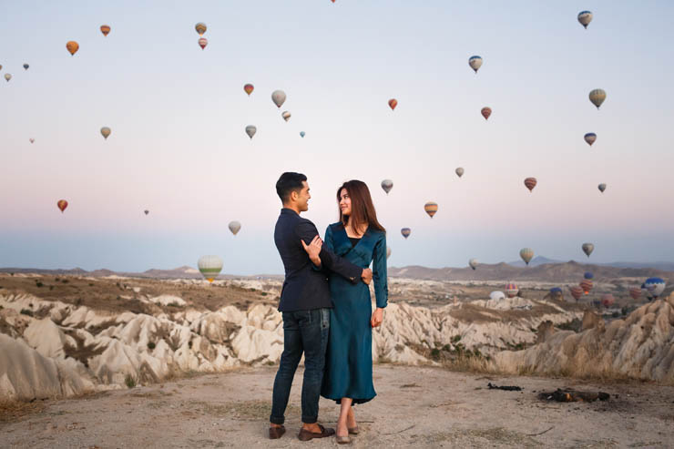 Cappadocia Proposal Photos With Balloons