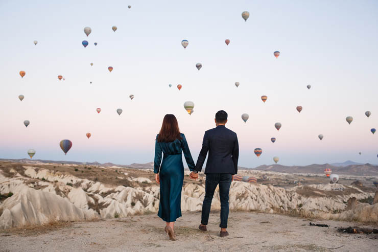 Cappadocia Proposal Photos With Balloons
