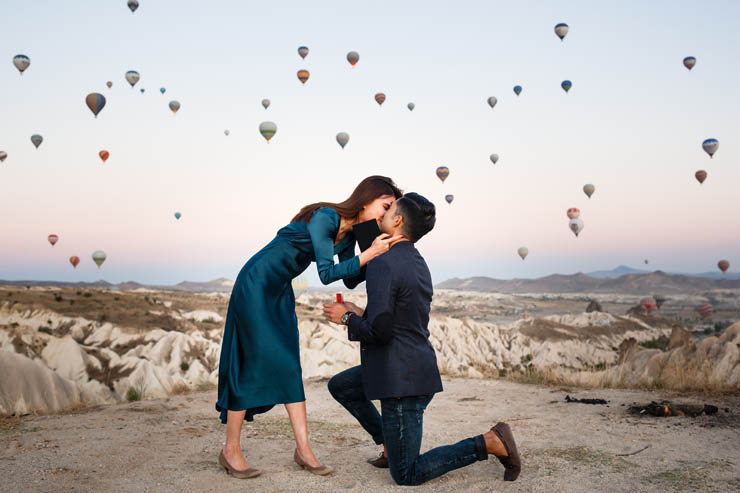 Cappadocia Proposal Photos With Balloons