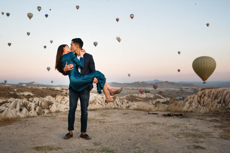 Cappadocia Proposal Photos With Balloons
