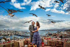 Istanbul outdoor pre-wedding photoshoot
