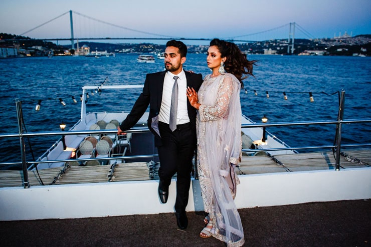 Boat Bosphorus Wedding Photography
