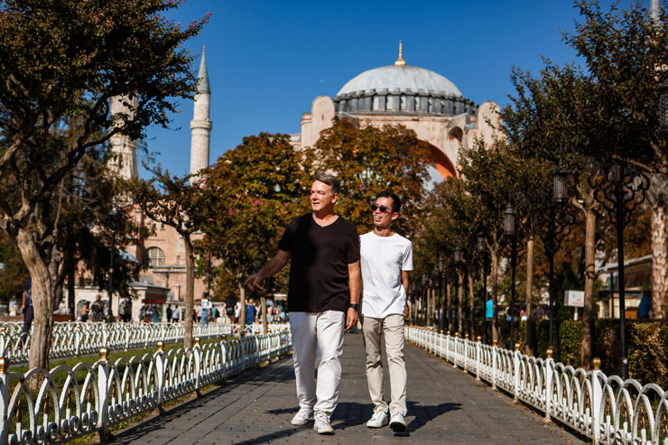 Istanbul LGBT couple vacation photos