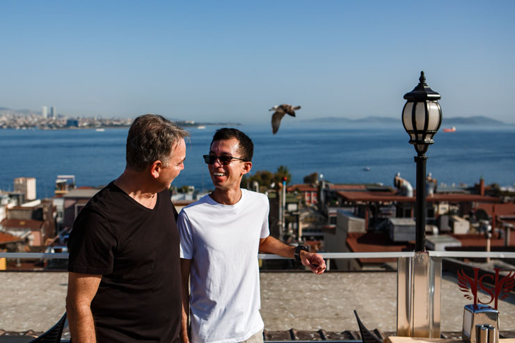 Istanbul LGBT couple vacation photos