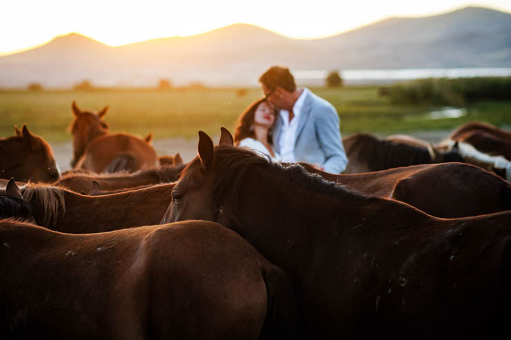 Romantic Cappadocia Photoshoot with Wild Horses
